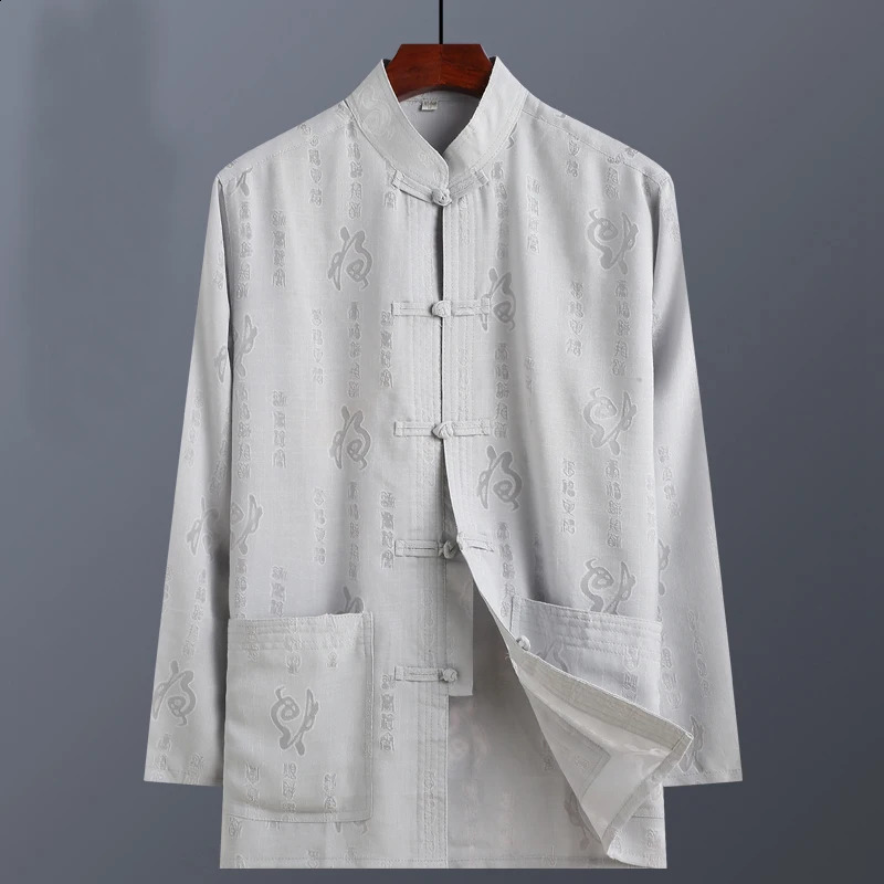 High Quality 4XL Chinese Traditional Mens Cotton Linen Mandarin Collar Tang Suit Clothing Arrival Male Kung Fu Jacket Coat 260318