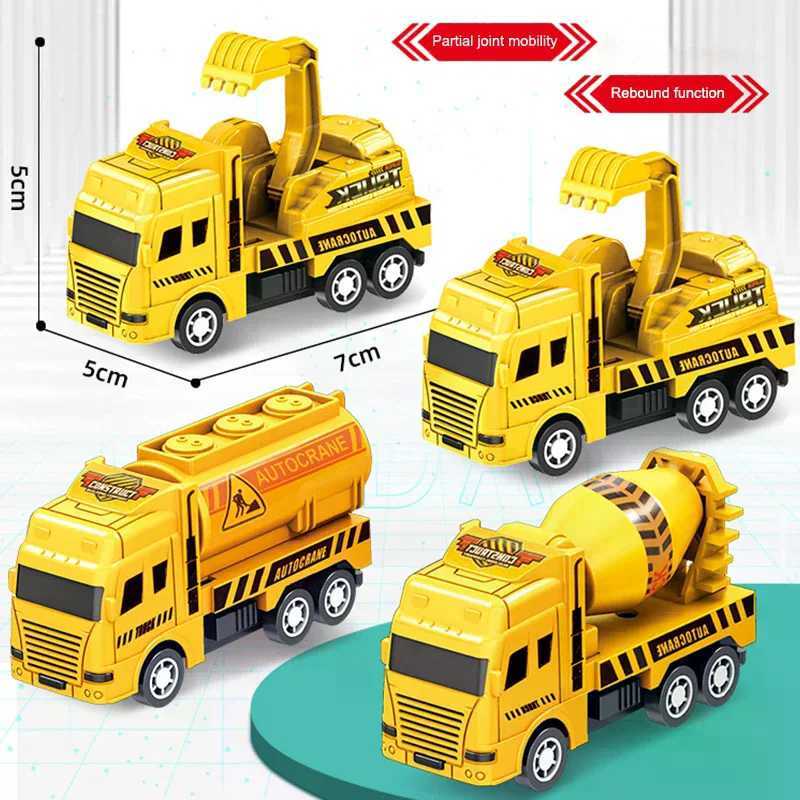 1 Pc Educational Cars Children Kid Pull Back Toy Warrior Engineering Vehicle Model Four Mini Cars Y260319
