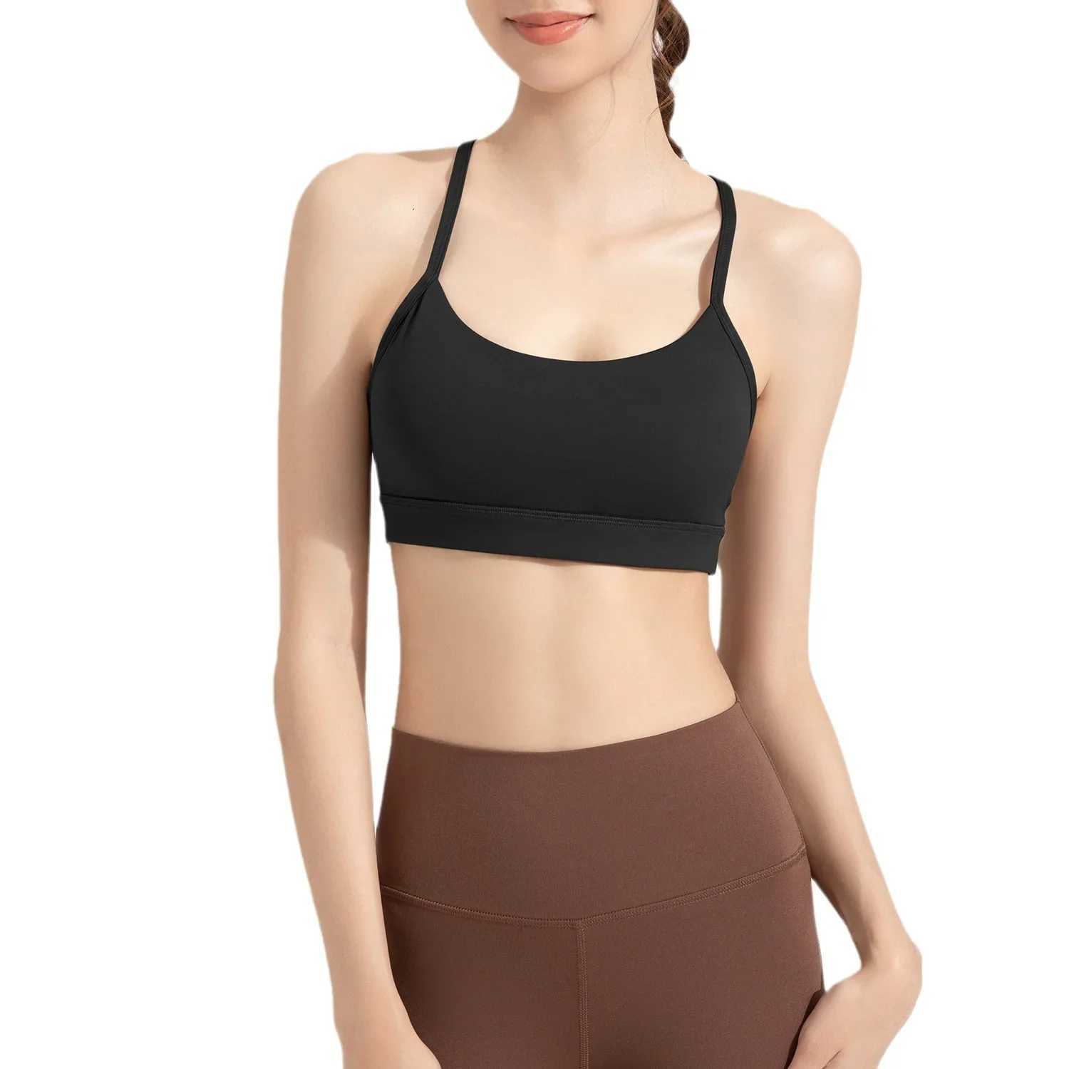 Solid Color Gym Yoga Underwear Women Y shape Fitness sport Bra high strength Tight Top Comprehensive Training With Chest Pad Z20260319