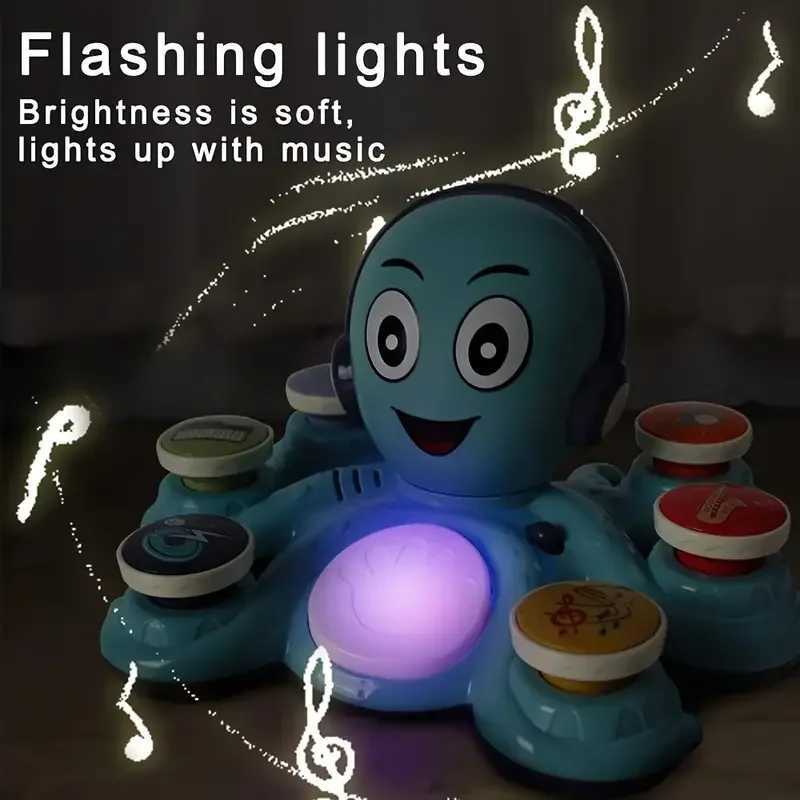 Baby Musical Toys Learning Toys for Toddlers Octopus Music Toys Preschooler Musical Educational Instruments Toy for Baby Kids Y260319