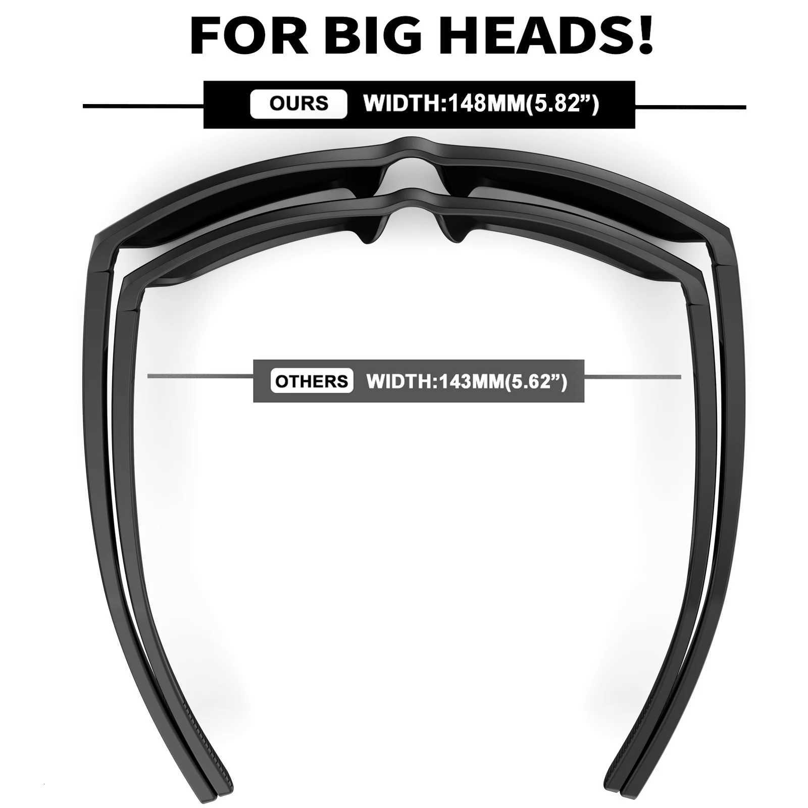 XL Z87 Safety Sport Sunglasses Men Big Wide Heads TR90 Ultralight UV400 Oversized Shades Outdoor 8108 H260319 - view 4