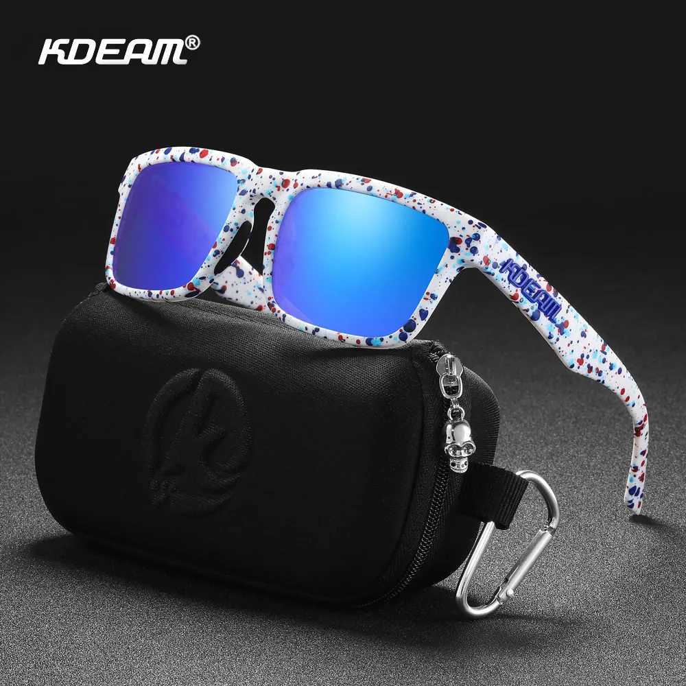 KDEAM Square Style Polarized Sunglasses For Men And Women Medium Size Overall Width 145mm Outdoor Sun Glasses With Zippered Case H260319 - view 4