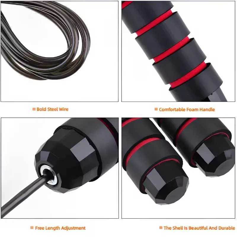 Sports Jump Rope Gym Fitness Home Exercise Professional Skipping Speed Steel Cable Adjustable Student Workout Jumping Ropes M260319