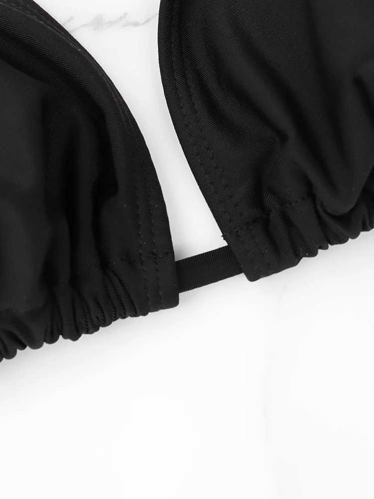 1Pc Womens Sexy Bikini Top Bra Swimsuit Summer Beach Style Solid Color Hanging Neck Bareback Strap Bikini Swimsuit Bra SwimsuitT260318