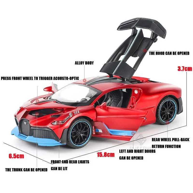 1/32 Alloy Diecasts Metal Toy Car Model Bugatti Divo Toy Vehicles For Boys Kids Christmas Fashion Ornament Collection Gift Y260319