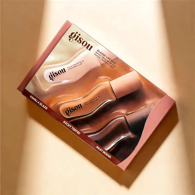 3 in 1 Lip Glaze Gift Set Glazed Lips Honey Infused Lip Oil 3 Color Toffee Milky Mocha Vanilla 3pcs Glaze Moisturizing Lipgloss Liquid Lipsticks Kits