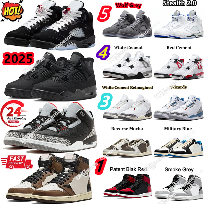 Black Cat J4 1s 3s 4S 5s Basketball Shoes Designer Men Women Outdoor Shoe 5 Wolf Grey Black Metallic White Red Thunder 4 Black Cement 3 TS SP 1 Runner Sneakers Trainer