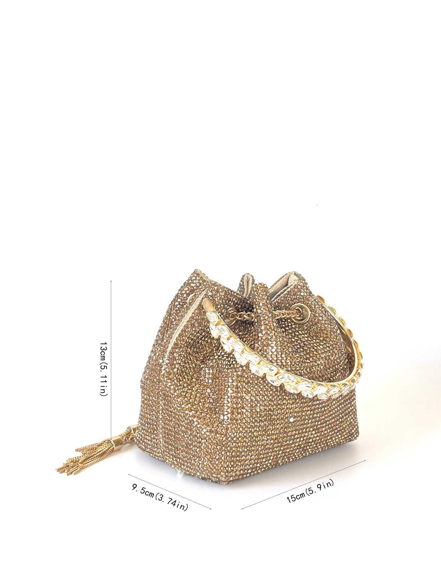 Dinner bag Handle Shining Rhinestones Evening clutch Bag Sparkling Elegant Exquisite Dinner Party Handbag party wedding Bag W260319 - view 7