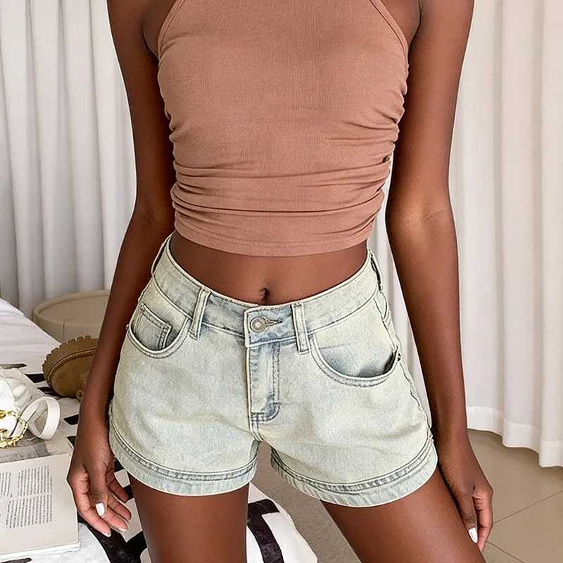 Summer Lady Retro Y2k Skinny Thin Jeans Girls Classic Fashion Low Waist Short Pants Hot Sale Women Leisure Denim Shorts M260319