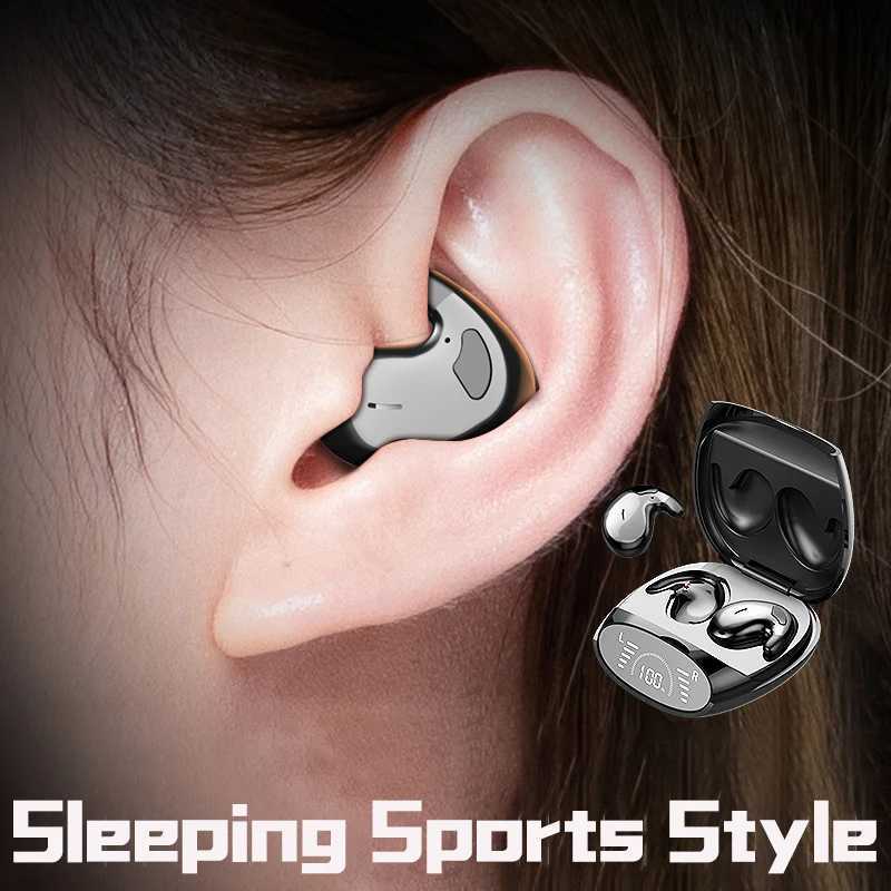 SK Ultra-thin Sleep Headphones 53 Wireless Bluetooth Headset Invisible Earbuds Hidden In Ear Button Sports Earphones Waterproof D260319