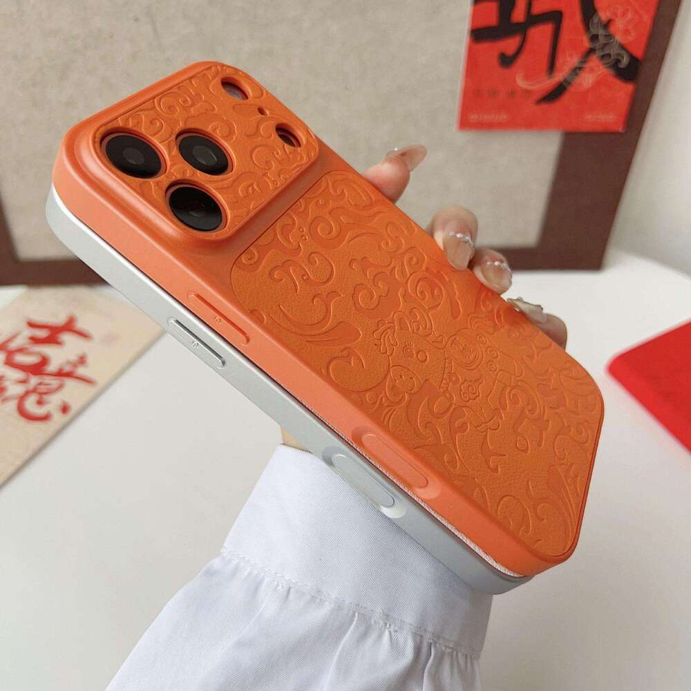 Instantly transforms into 17 large windows, suitable for Apple 15 phone case, iPhone 16 Pro Max, leather texture, full protection, anti-drop, New Year