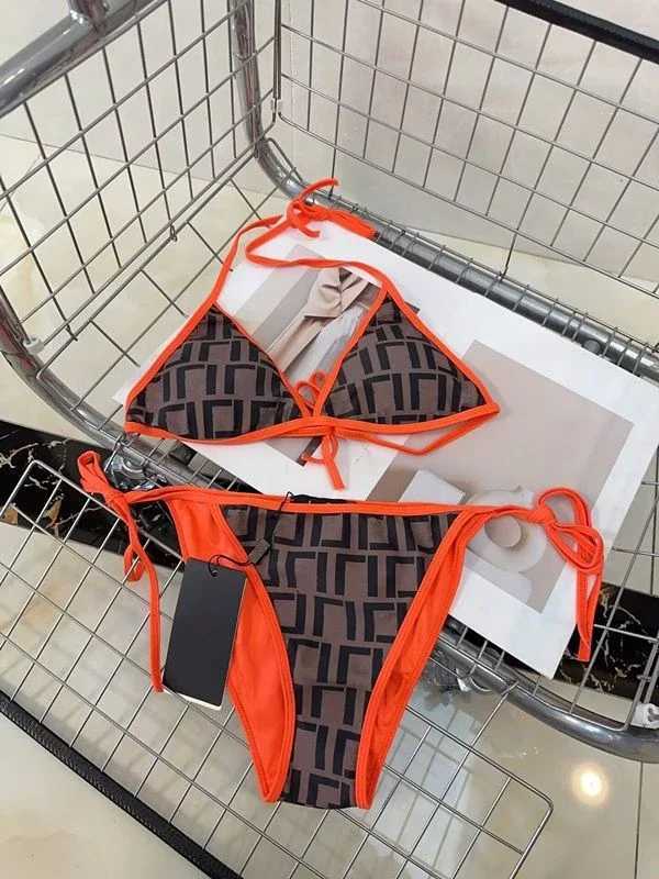 2025 Summer New Womens Swimsuit Sexy and Fashionable Hanging Neck Strap Bareback Beach BikiniT260318