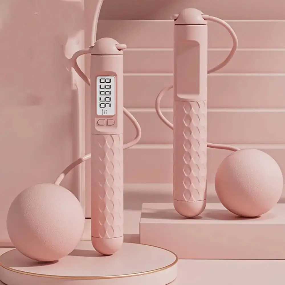 Anti-Skid Counting Jump Rope Ball Solid color 3M Length Jump Rope with Counter Cordless Adjustable Fitness Jump Rope M260319