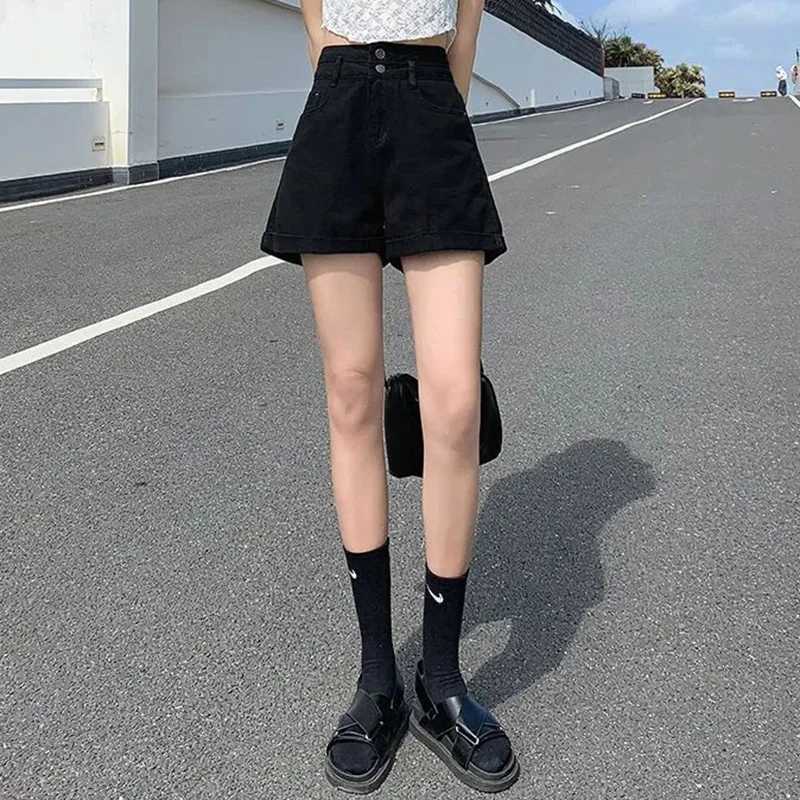 Summer Female High Waist Loose Thin Jeans Hot Sale Lady Solid Denim Shorts Girls Chic Fashion Leisure Short Pants M260319