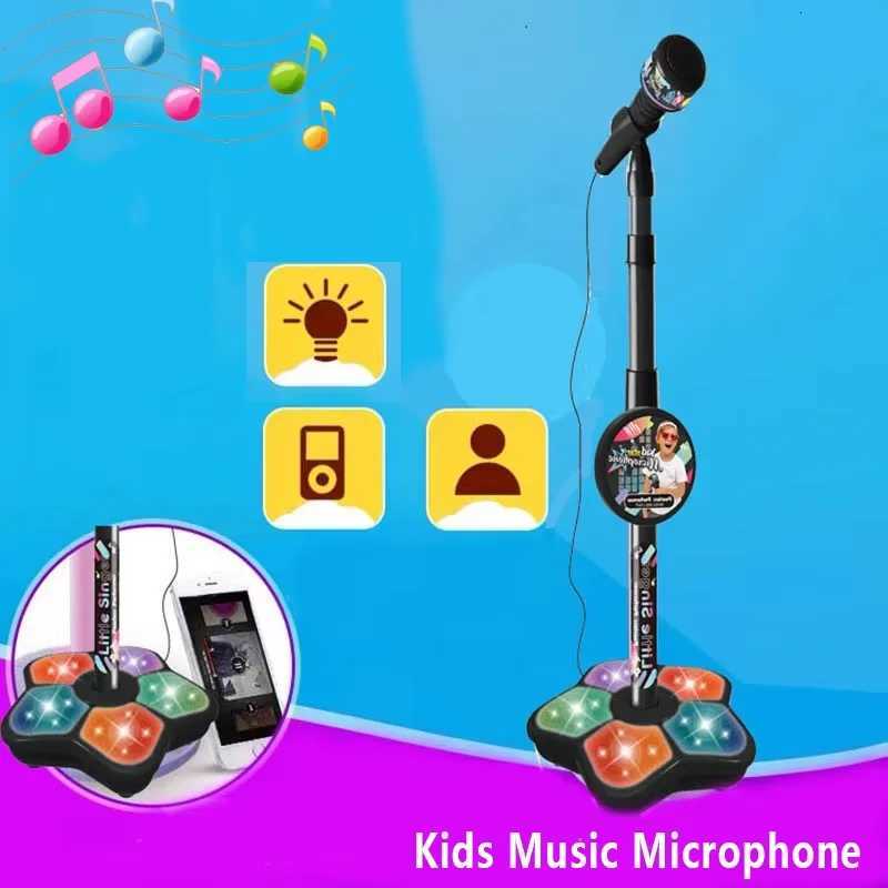 Kids Microphone with Stand Karaoke Song Machine Music Instrument Toys Brain-Training Educational Toys Birthday Gift for Girl Boy Y260319