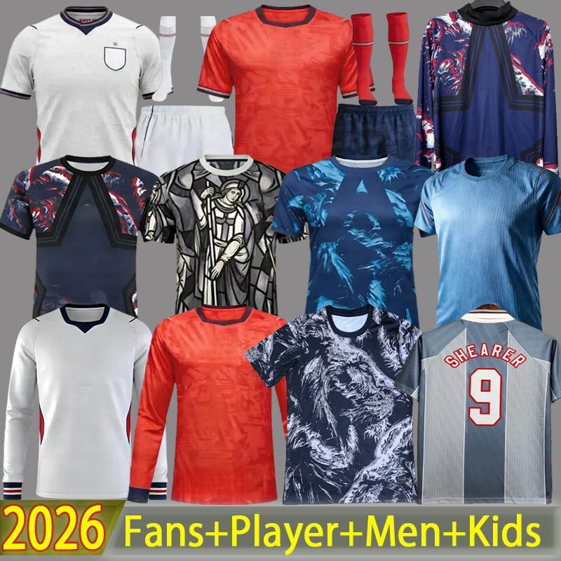 2026 EnGLaNd Soccer Jersey BELLINGHAM KANE SAKA RICE World Cup enGLaNds Football shirt WHITE STERLING RASHFORD FODEN Jones GREALISH Soccer Jerseys Men kids kit