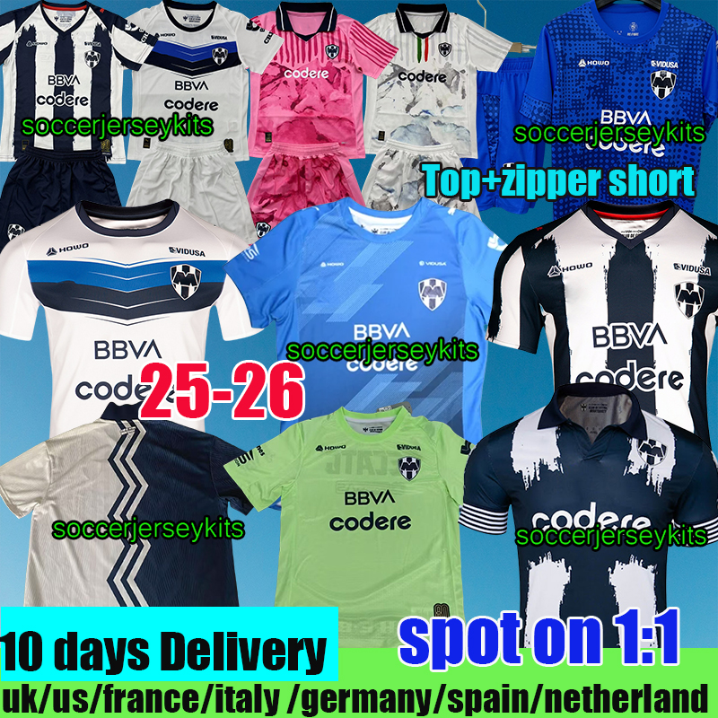 25 26 Monterrey soccer jersey 25 26 27 SERGIO RAMOS#93 2025 2026 football shirts men kids kit tops tee shirts RAMOS long sleeve blue shirts