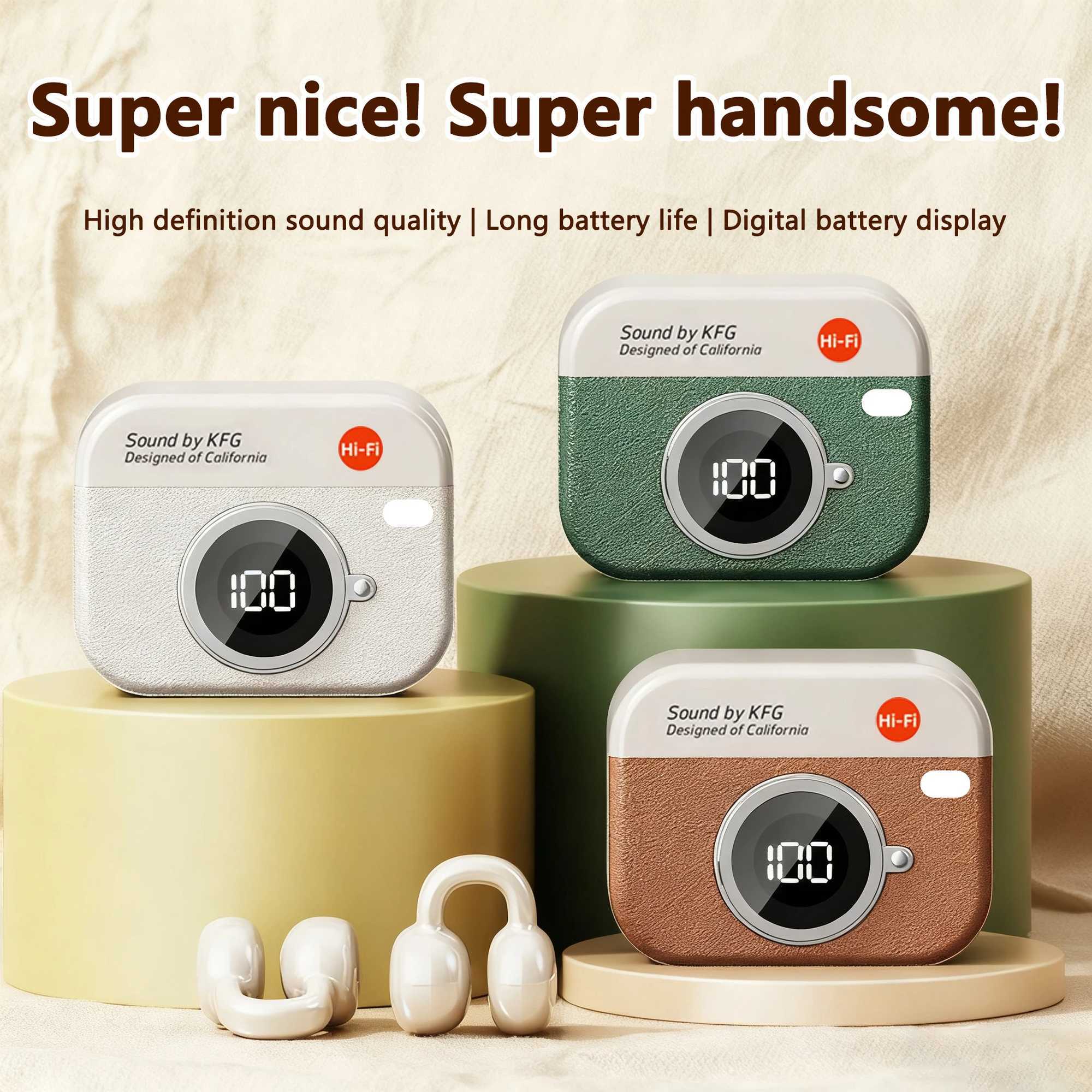 Wireless Bluetooth Earphones Noise Canceling Clip Ear Headphones Music Sports Gaming Headset Earplug With Mic Portable Audio D260319