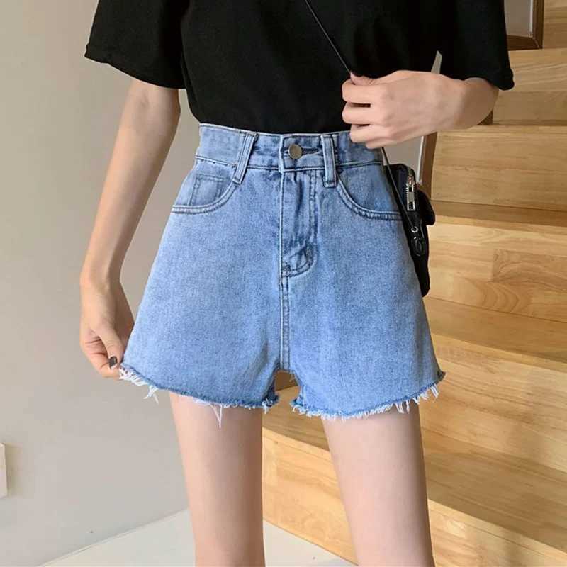 2026 Summer Hot Sale Female Korean Casual Jeans Lady Classic High Waist Denim Shorts Girls Fashion Ripped Short Pants M260319