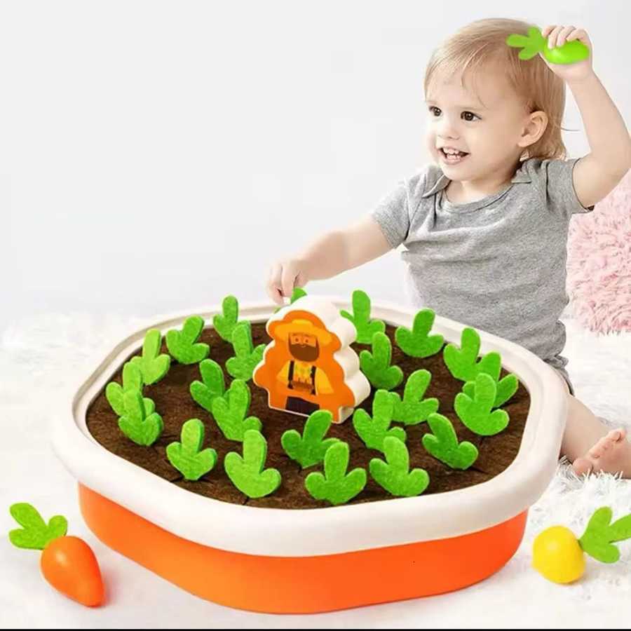 1pcs- Montessori Toys For Toddler Toys Educational Colorful Shape Toy Pull Carrot Set Counting Discouvery Toys For Kids Learning Y260319