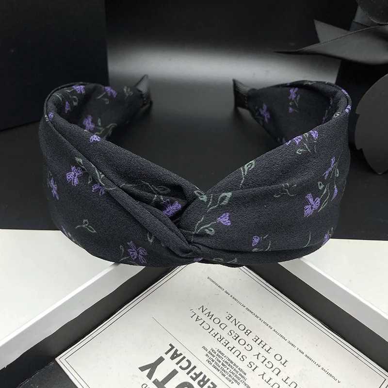 Advanced black floral hair clip headband for women new style headband with wide edge pressed hair and wash face headband H260319