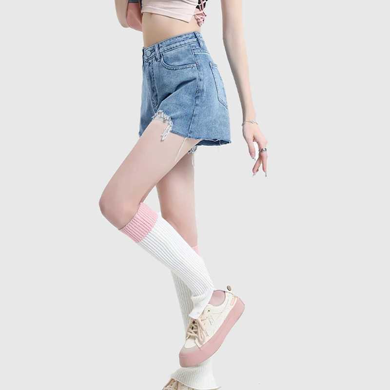 Summer Lady Korean Ins Fashion Jeans Girls Designer High Waist Thin Short Pants Female Chic Ripped Solid Denim Shorts M260319