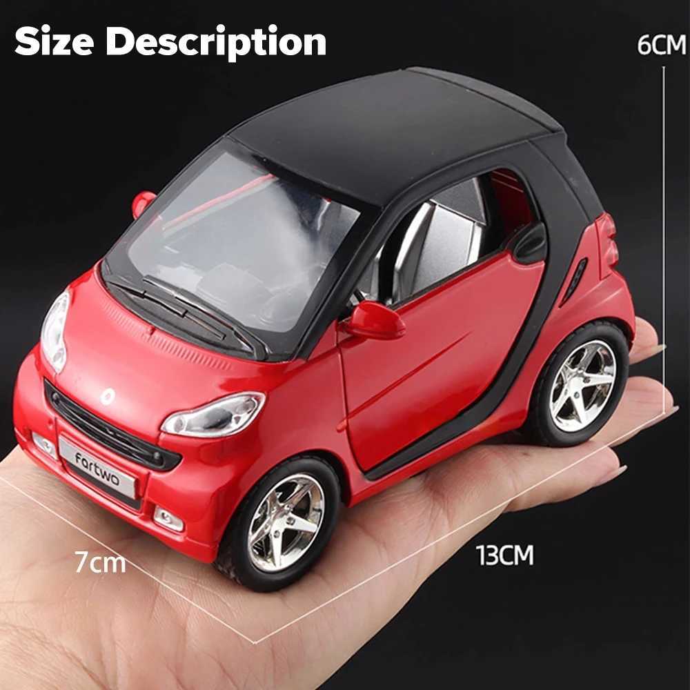 1/32 Scale SMART Metal Toy Alloy Diecast Car Model Simulation Vehicle Sound And Light Pull Back Toys For Boy Birthday Gifts Y260319