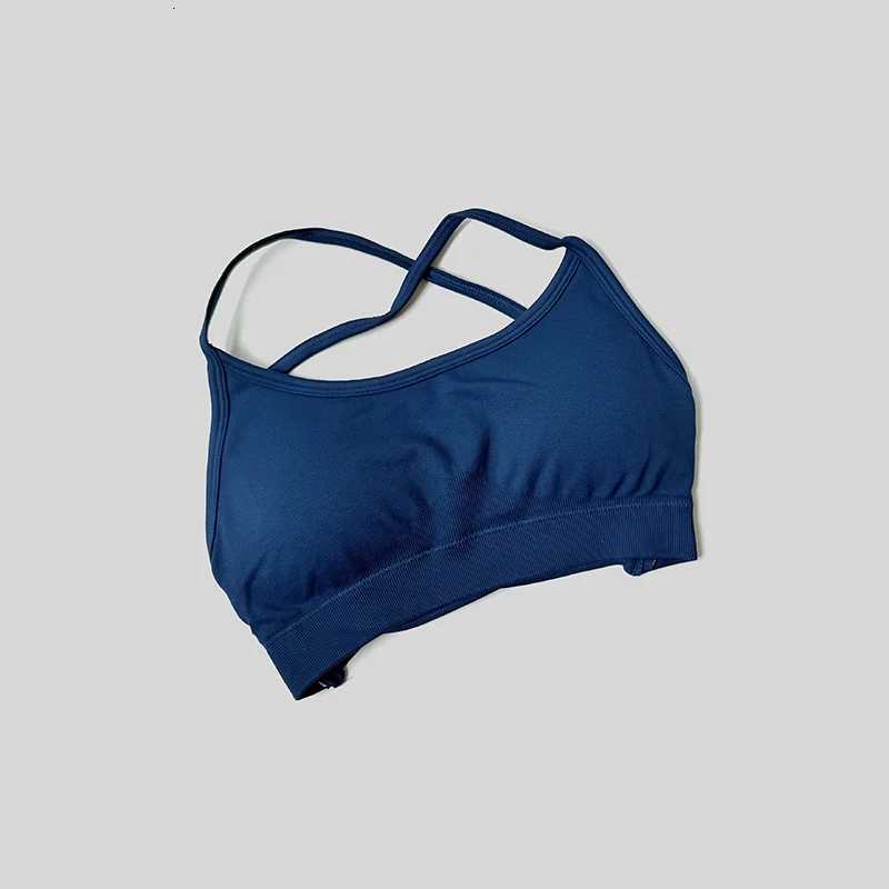 Backless Sports Bra Women Seamless Impact Yoga Top Bra Padded Gym Crop Top Stretchy Breathable Fitness Sports Top Z20260319