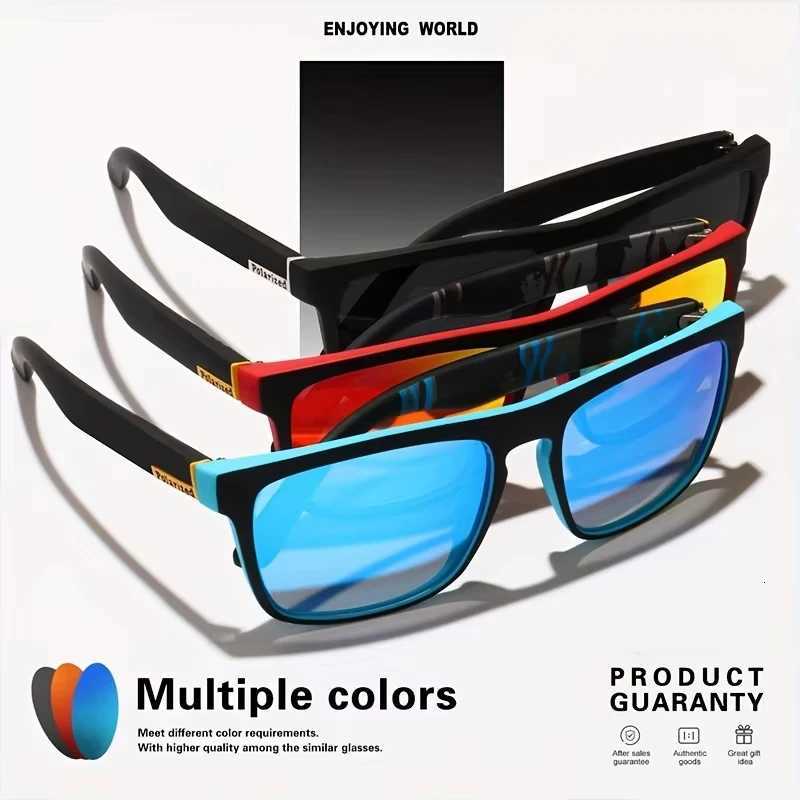 1-4PCS Men Classical Square Polarized Sports Sunglasses Lightweight PC Frame UV400 for Driving Fishing Cycling Unisex Durability H260319 - view 6