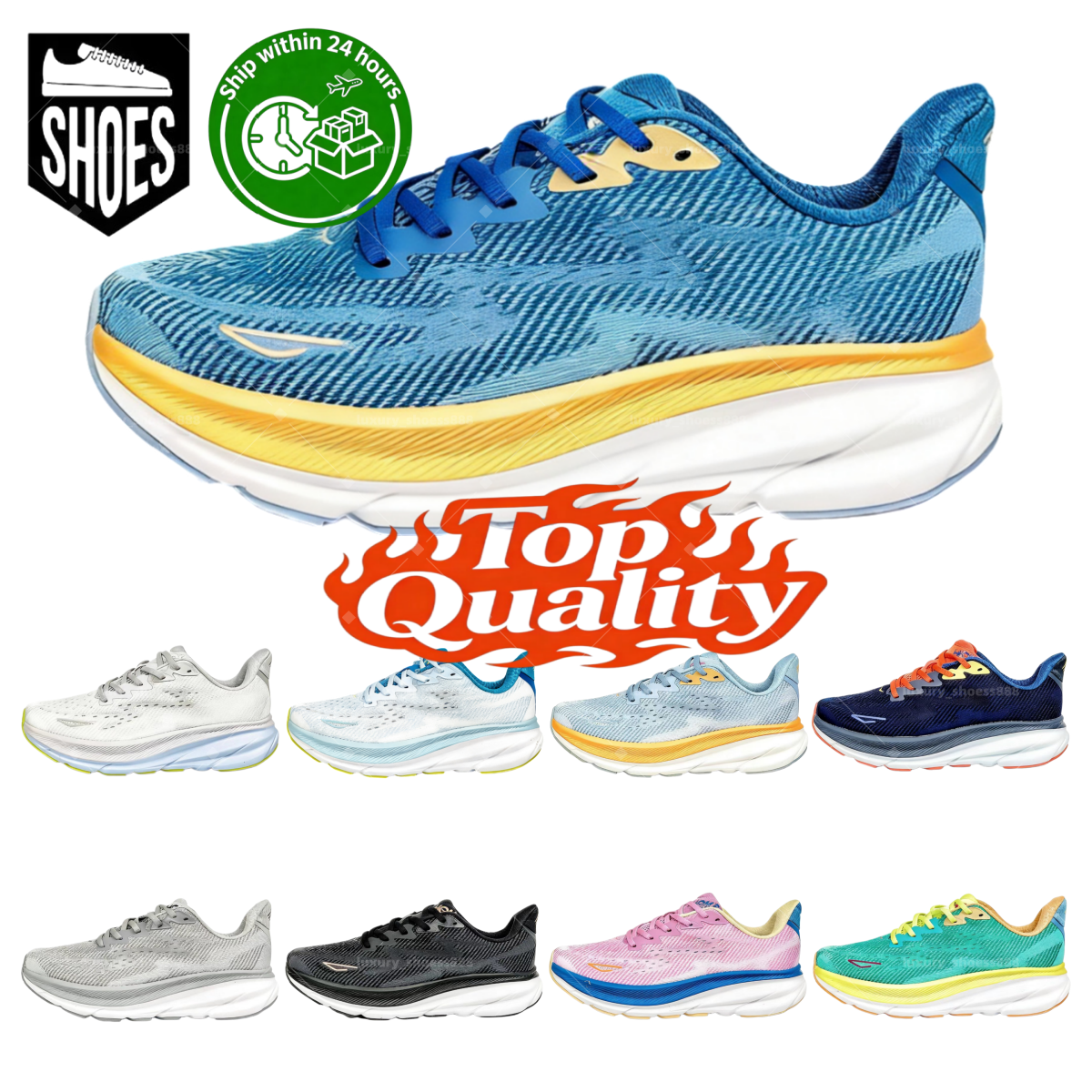 2026 New Style Designer Running Shoes Clifton9 Thick Bottom Shock Absorbing Sneakers Mesh Surface Casual Shoes Daily Training Shoes EU36-47