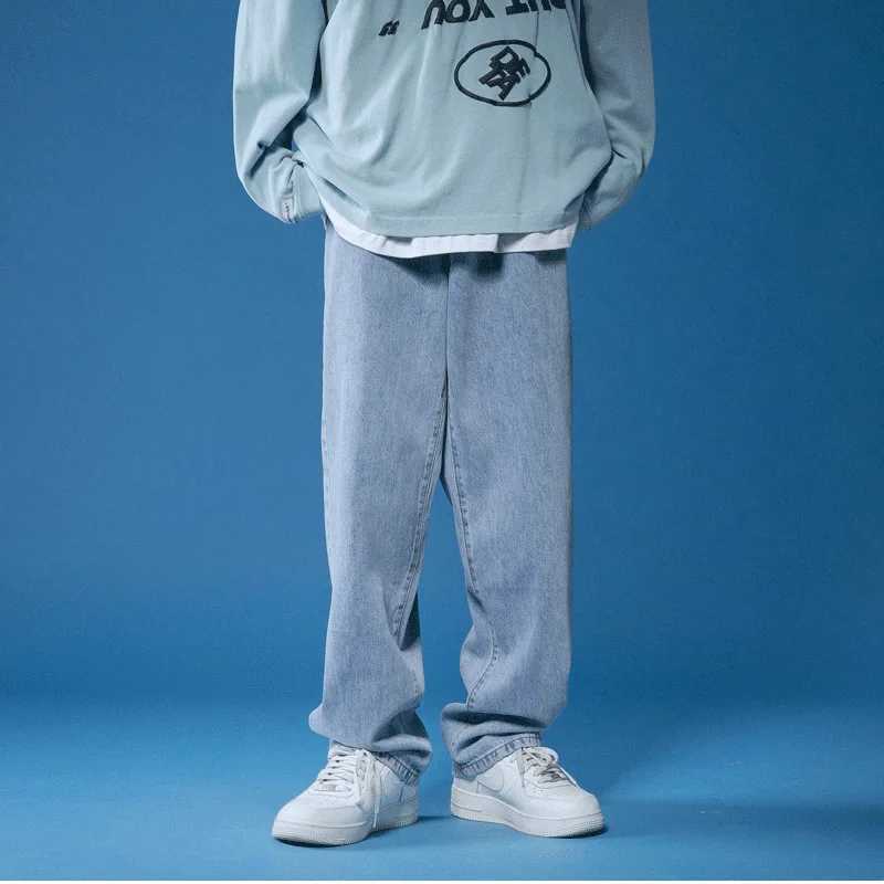 Mens Jeans Large Denim Jeans for Teens Trousers for Men Jean Baggy Pants Mens Fashion Man Male Trendyol Streetwear Korean Mens M260319