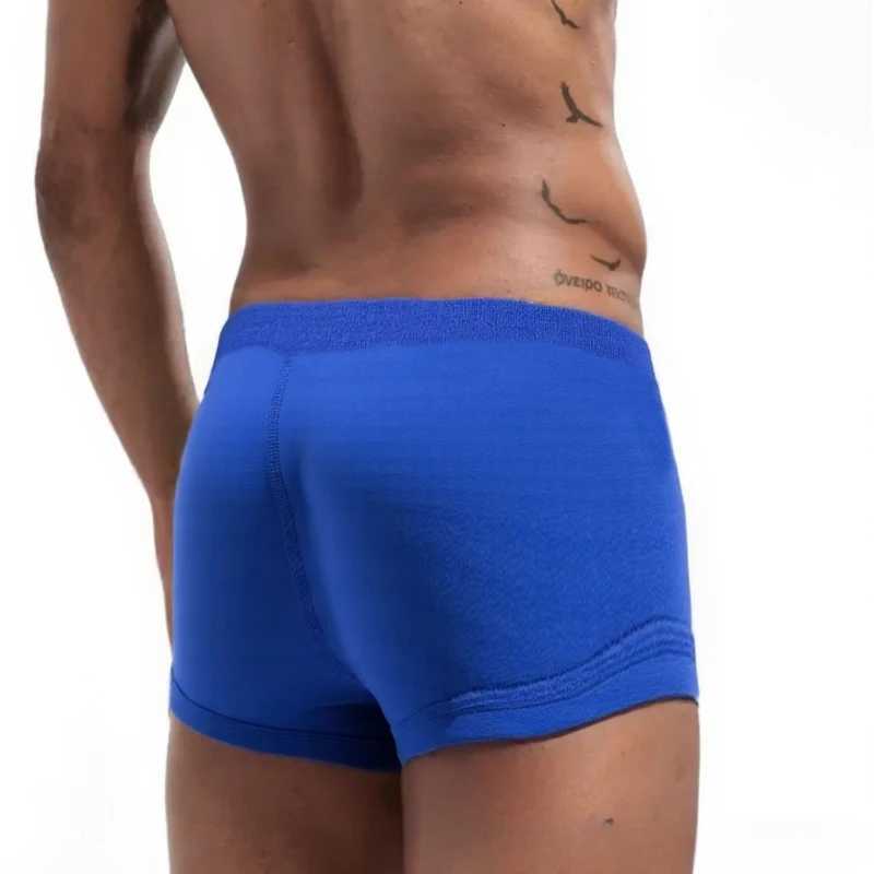 3Pcs/Lot Mens Panties Underwear Boxers Breathable Man Boxer Solid Underpants Comfortable Male Brand Shorts Black Blue Underwear D260319