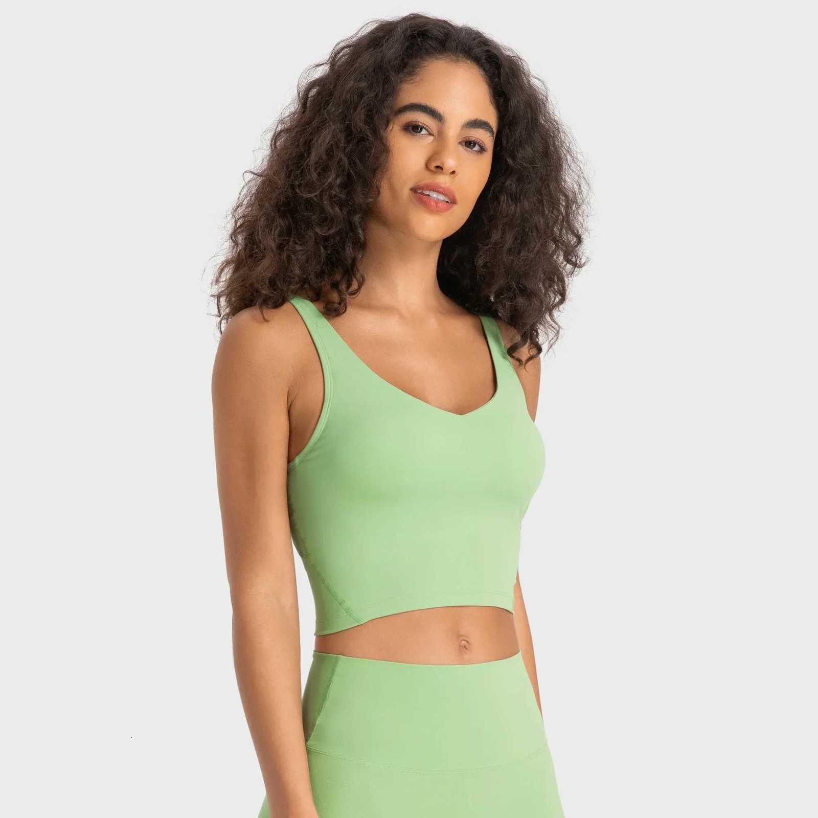 High Impact Yoga Top Women Shockproof Running Sports Bra with Removable Cups Tank Tops Gym Breathable Workout Tops Fitness Bra Z20260319