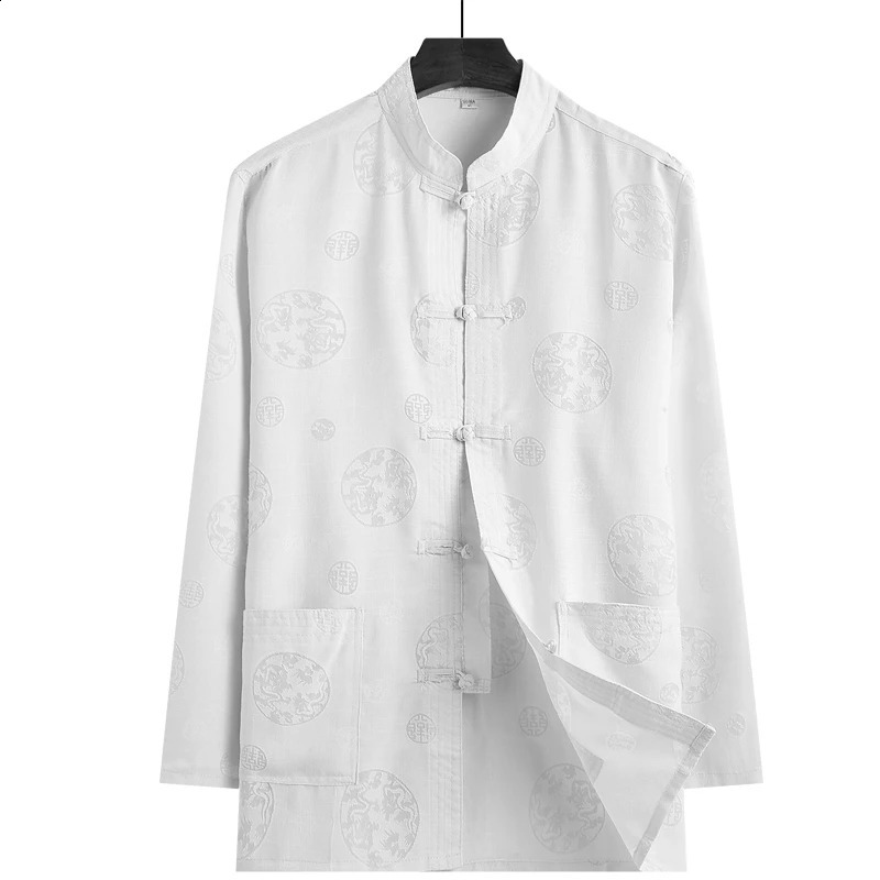 High Quality 4XL Chinese Traditional Mens Cotton Linen Mandarin Collar Tang Suit Clothing Arrival Male Kung Fu Jacket Coat 260318