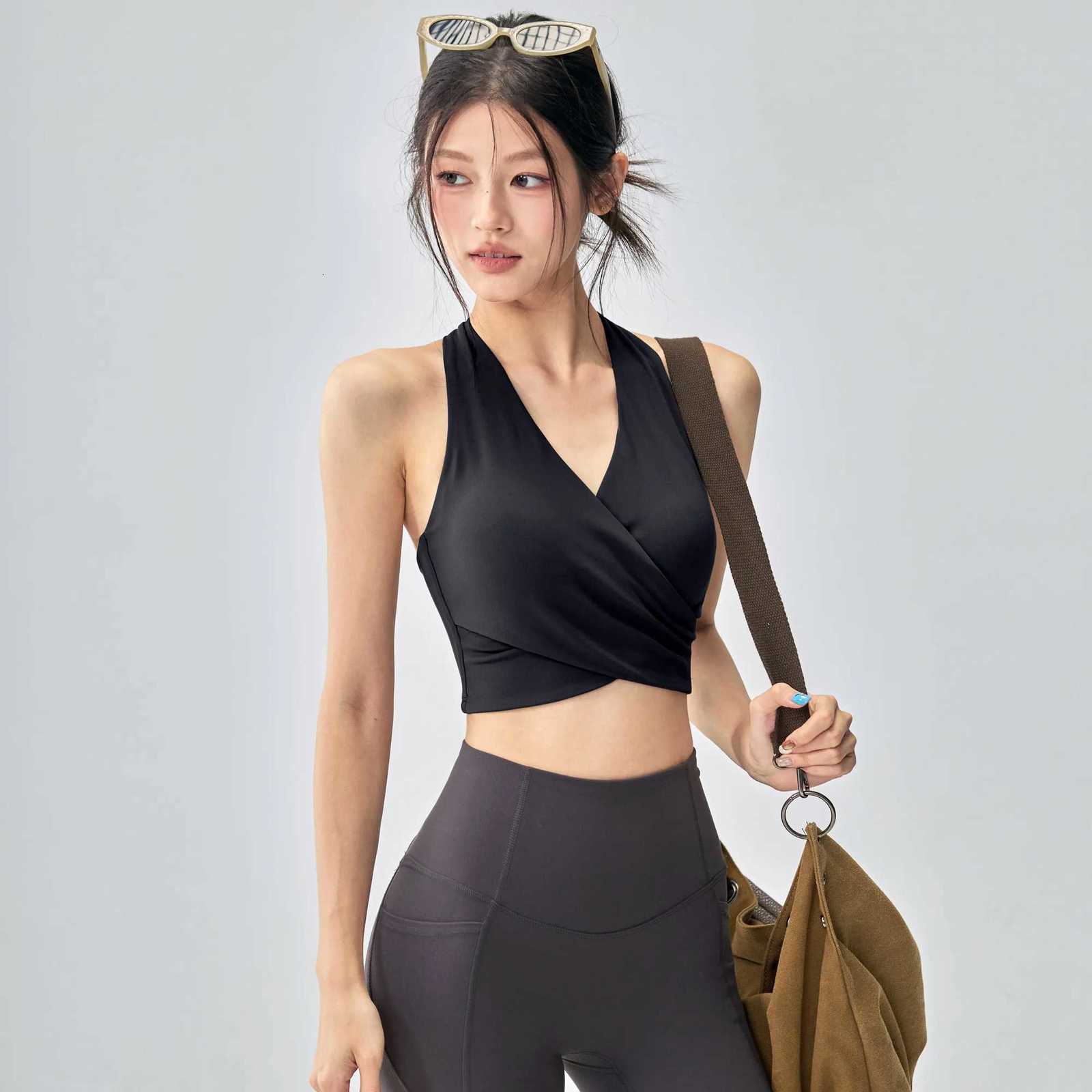 Women Cross Back Yoga Sports Bra Breathable Shock Proof Gym Workout Fitness Push up Top Yoga Running Active Sportswear Vest Bra Z20260319