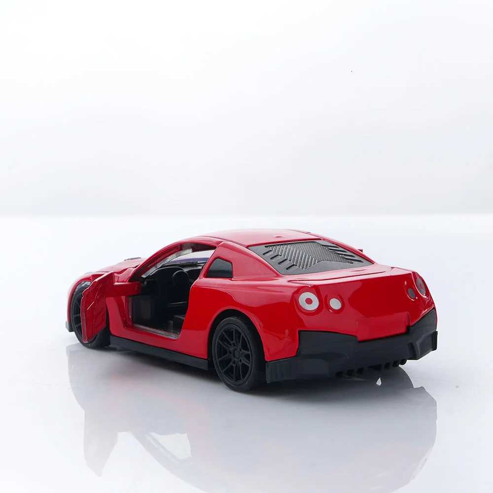 Red Diecast Car143 Scale Pull Back Vehicle Toy with Double Door Openable Home Decor Collectible Model for him Birthday Gifts Y260319