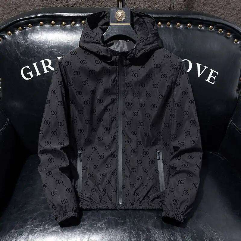 Designer Men's Handsome Versatile Jacket Gown Spring And Autumn Hooded Trend 2025 New Top Asia Size - view 7