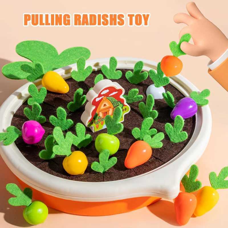 Baby Montessori Carrot Harvest Pull Radish Memory Sorting Board Games Fine Motor Skills Educational Sensory Toys Toddlers Gift Y260319
