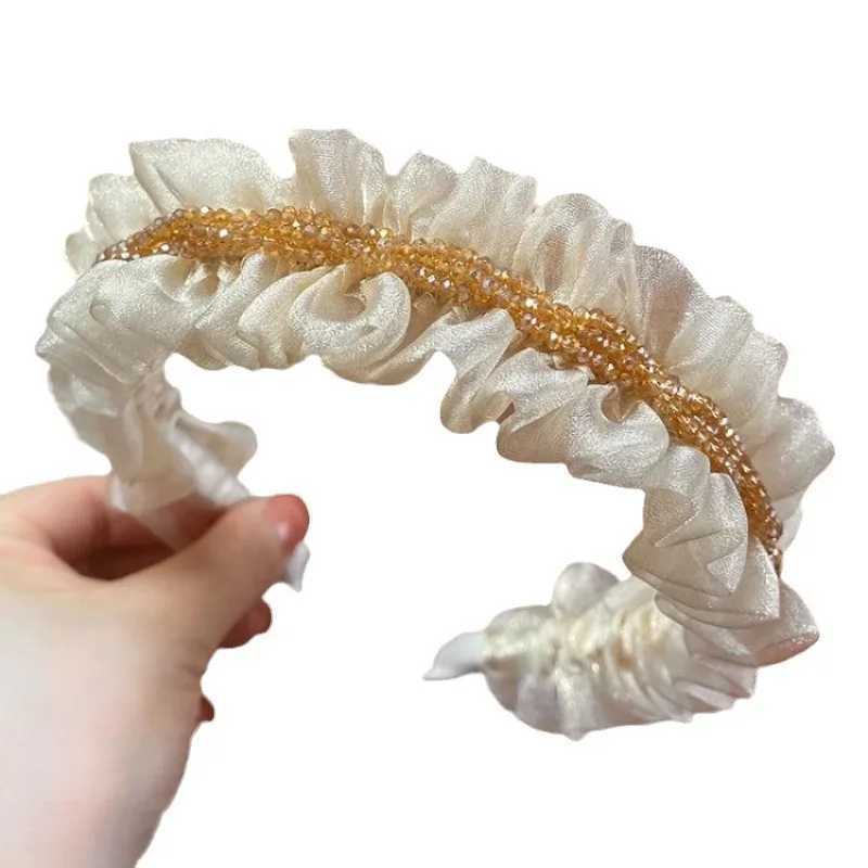 Temperament mesh hoops headband hair woman crystal hair bands for girls hair clips for washing face new in hair accessories H260319