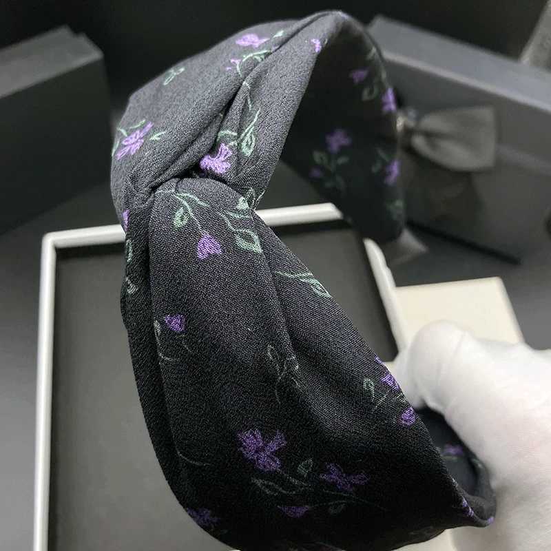 Advanced black floral hair clip headband for women new style headband with wide edge pressed hair and wash face headband H260319