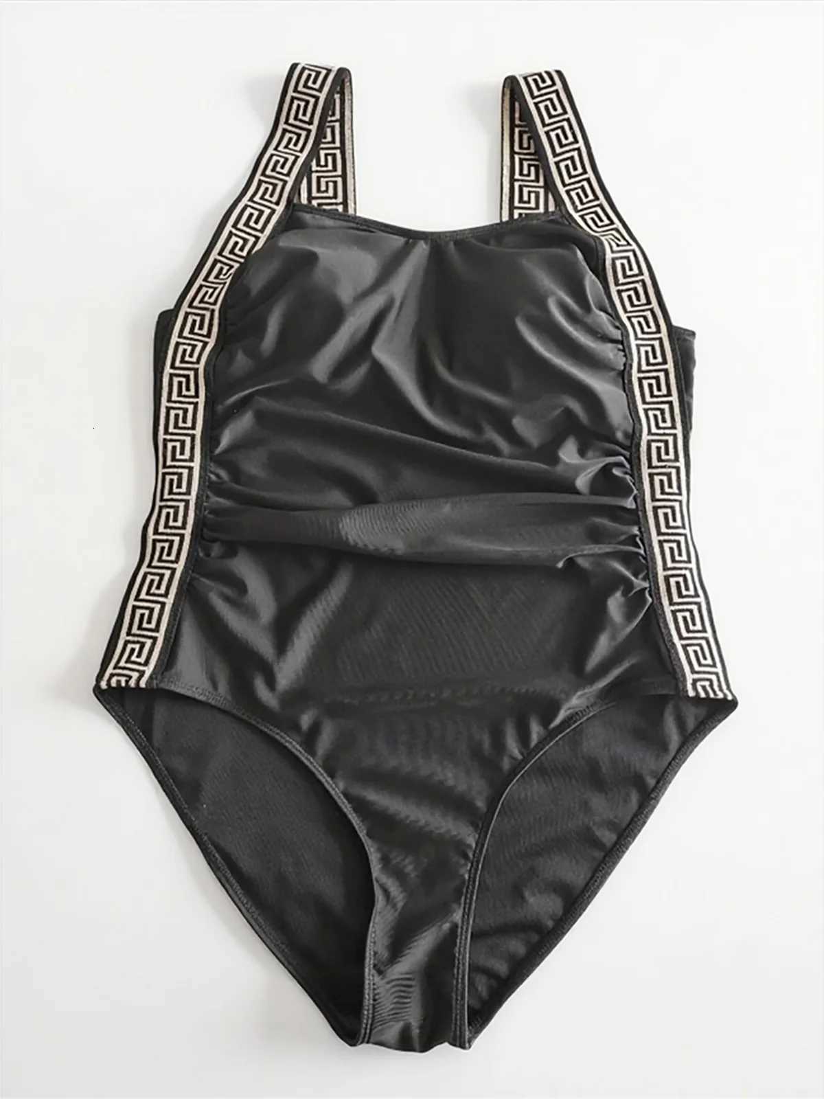 0XL - 3XL Printed Splicing Backless Large Size Swimwear Plus Size One Piece Swimsuit Female Women Bather Bathing Suit Swim V7356T260318