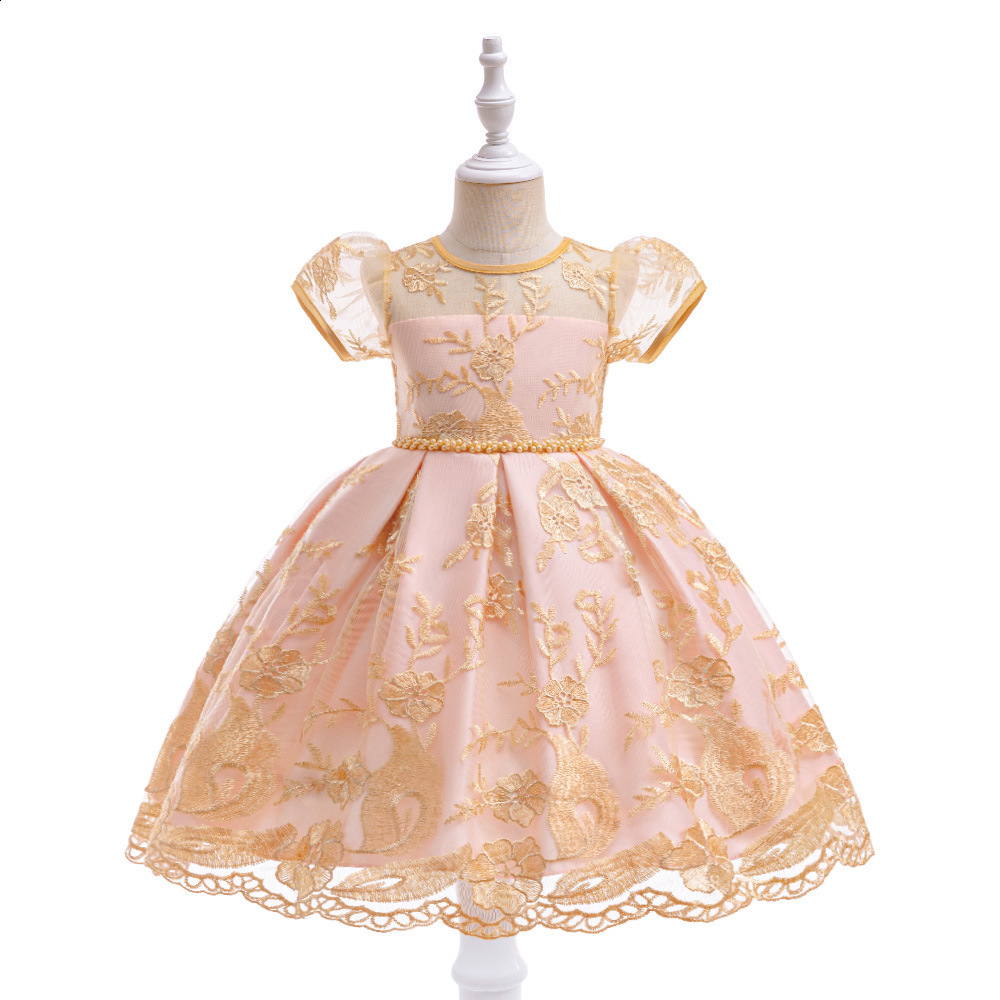 Baby Christmas Dress for Girls Toddler Kids Long Sleeve Lace 1st Birthday Clothes Little Girls Tutu Princess Wedding Party Gown 240704