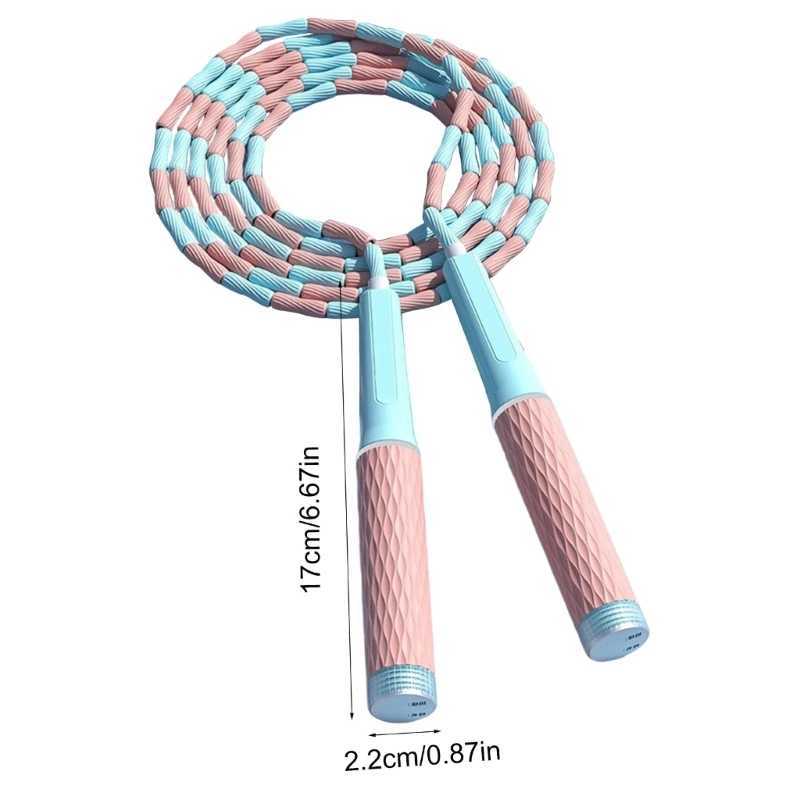 Beads Jumping Rope Adjusted Segmented Fitness Skipping Rope for Women Man Kid Jump Rope Workout and Weight Loss M260319