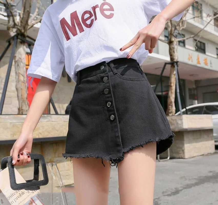 Womens Shorts Wide Short Pants for Women To Wear Baggy Culotte Skirt Office Work Denim Loose Jeans Classic Youthful Elasticty XL M260319