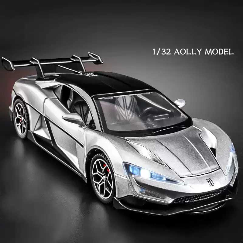 Simulation 132 YANGWANG - U9 Alloy Car Model Game Vehicle Birthday Gift With Sound and Light Childrens Toy Car Boy Y260319