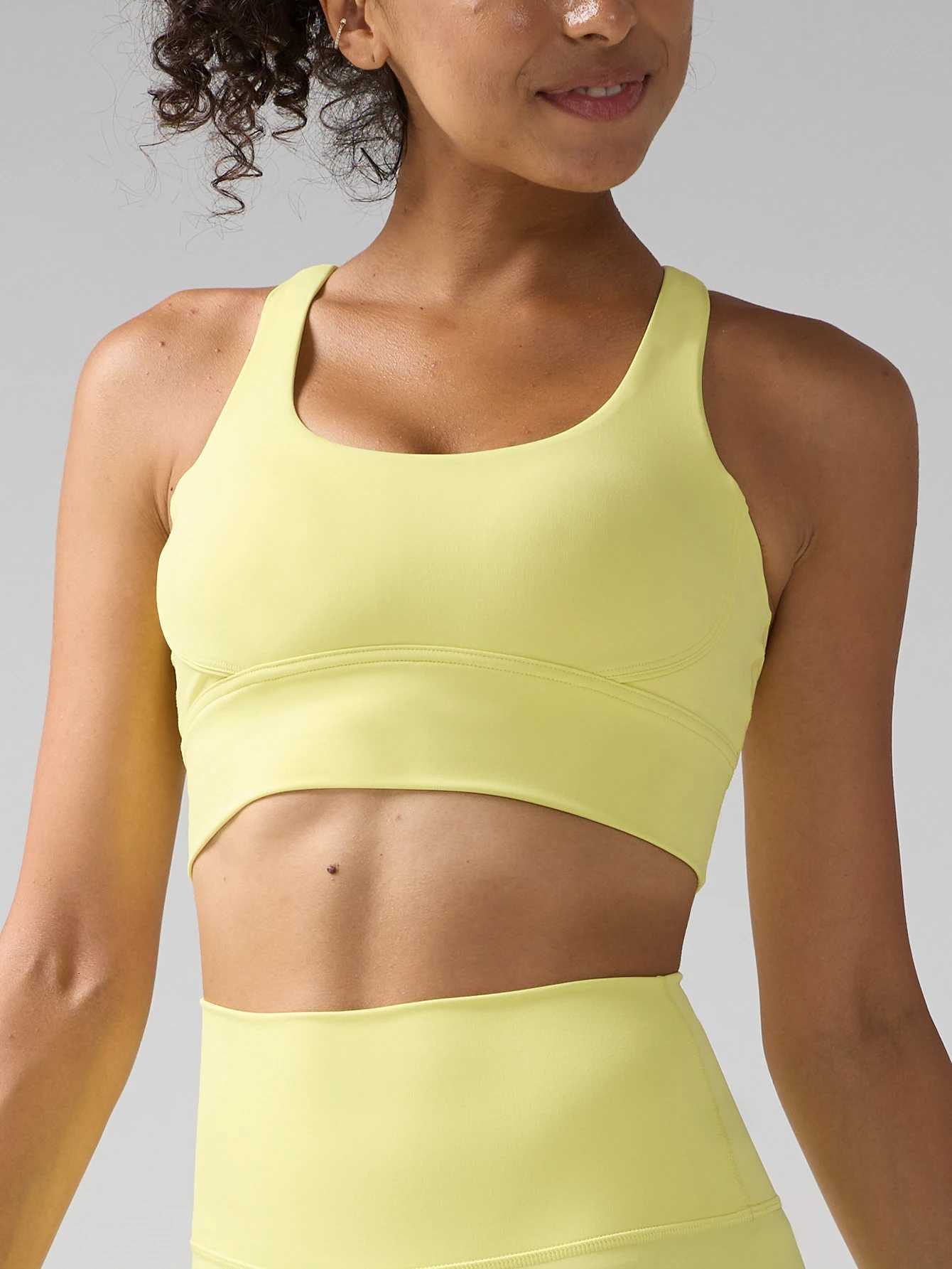 Solid Color Women Sports Bras Back Cross Sports Underwear High Shockproof Breathable Running Cycling Fitness Workout Yoga Vest Z20260319