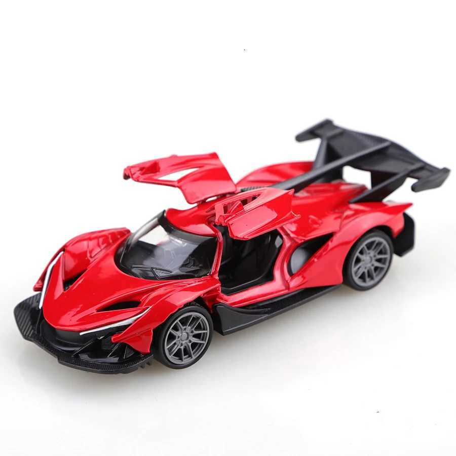 Bagged 1/43 supercar racing toy die-cast metal boys toy gull-wing doors on both sides can be opened pullback function Y260319