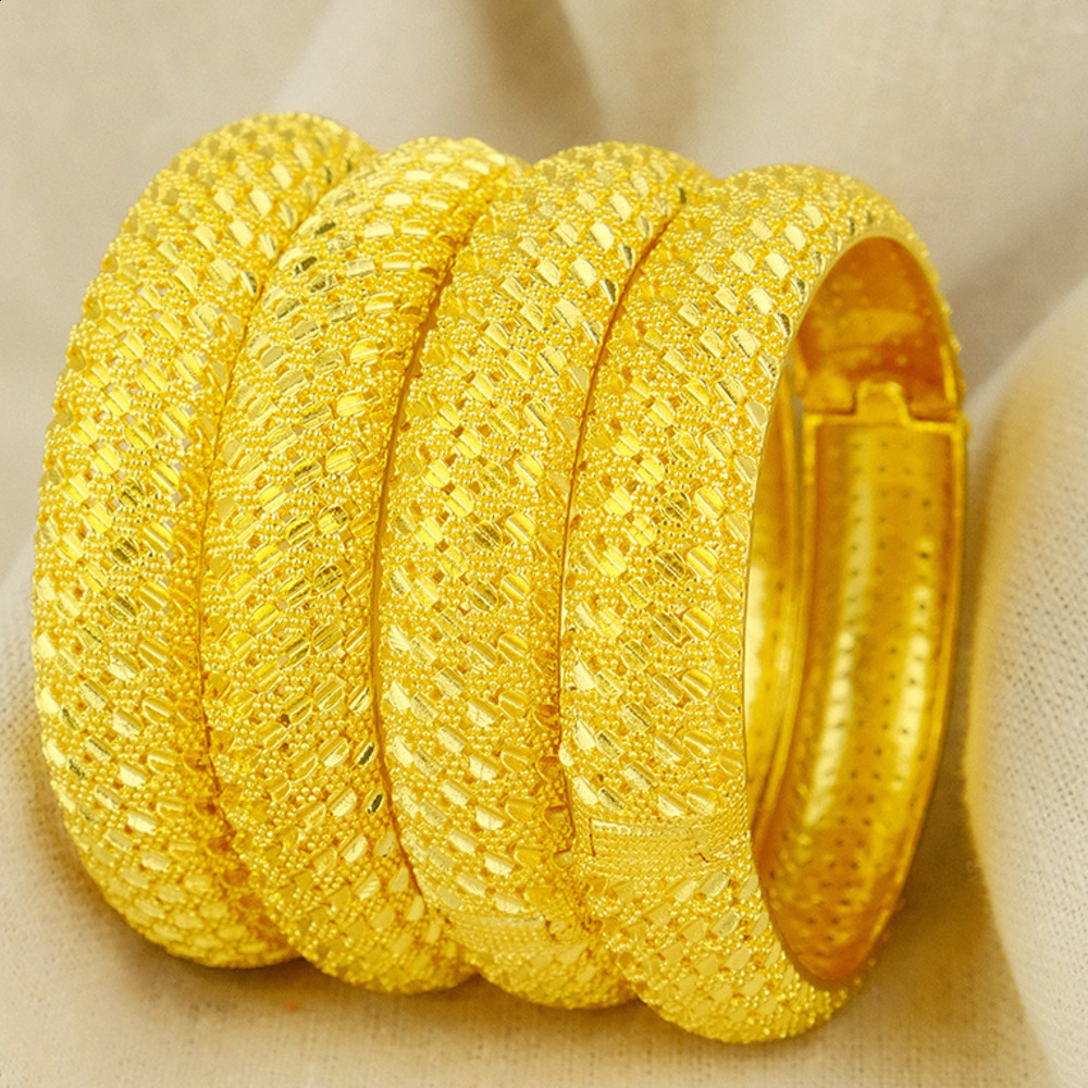 Dubai 24K Womens Bracelet Luxury Jewelry Designer Indian Bracelet Arab Wedding250807