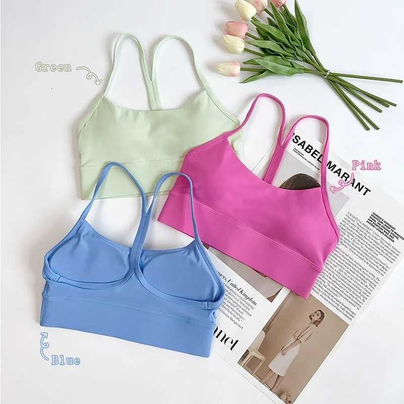 Solid Color Women Cross Back Bra Fitness Underwear Soft Fitness Sport Bra Top Breathable Running Cycling Workout Yoga Vest Z20260319
