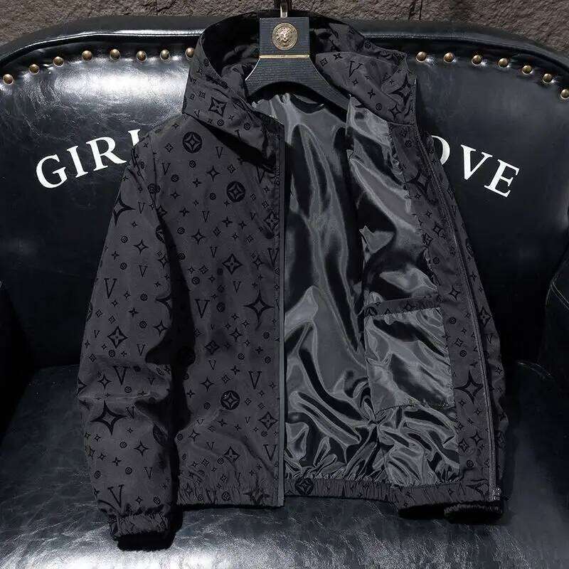 Designer Men's Handsome Versatile Jacket Gown Spring And Autumn Hooded Trend 2025 New Top Asia Size - view 4